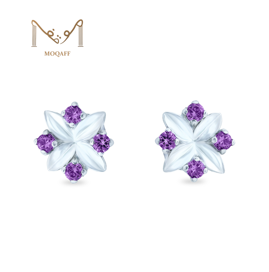 Humnava Ring & Studs (purple)