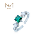 Humnava Ring & Studs (green)