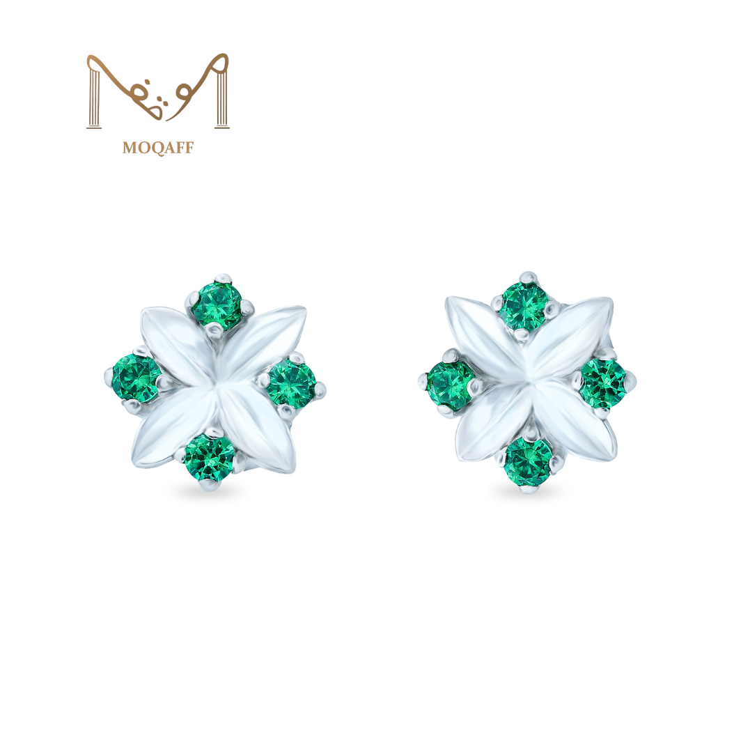 Humnava Ring & Studs (green)